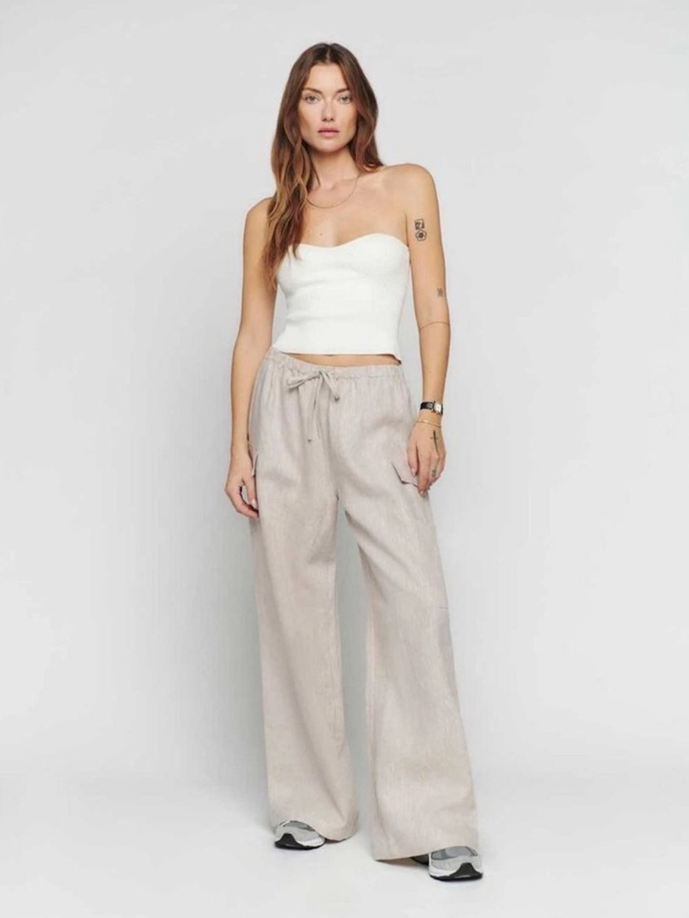 Reformation Ethan Linen Cargo Pants